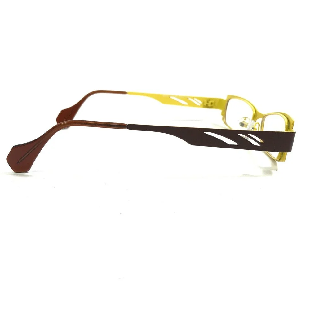 Iyoko-Inyake Eyeglasses Frames IY573 Col.129 Brown Yellow Rectangular 48-18-140
